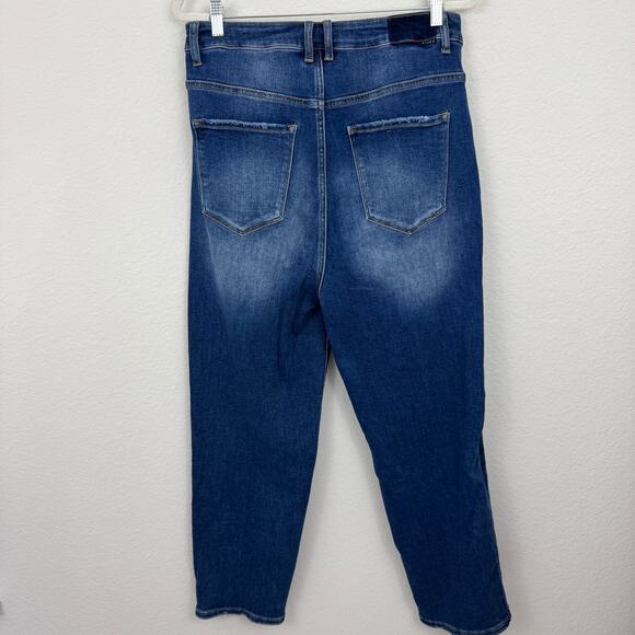 Risen Womens High Rise Mom Fit Jeans Size 1XL Denim StyleRDP5075X Medium Blue - Picture 6 of 10